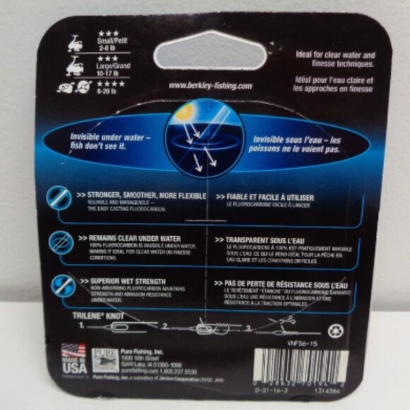 Berkley VANISH 6 LB 250 Yards Clear New Fluorocarbon Fishing Line - Picture 2 of 2